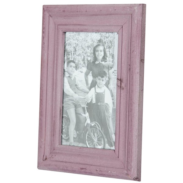 Cornice portafoto 20cm legno shabby rosa porta foto fotografie